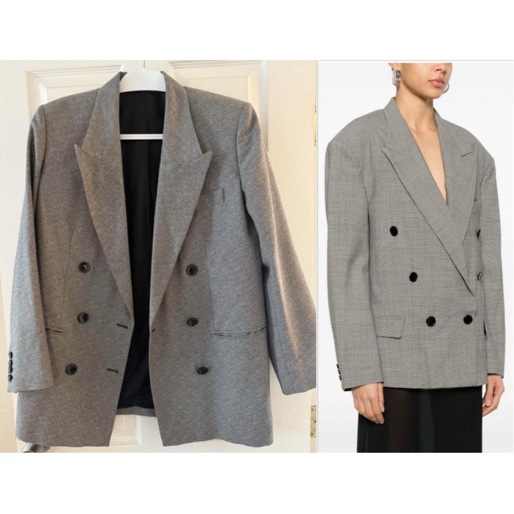 Isabel Marant Women's Size US 8 / 40 Wool Blazer Gray Oversized Jacket EUC Paris